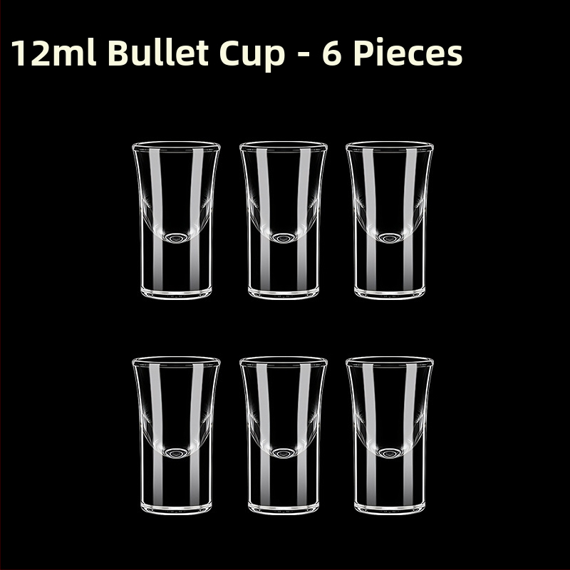 Alkoholinių gėrimų taurė, taurė, maža vyno taurė, spiritinis stiklas, aštuonkampis stiklas, kulkos formos taurė, vienos taurės didmeninė stiklinė taurė