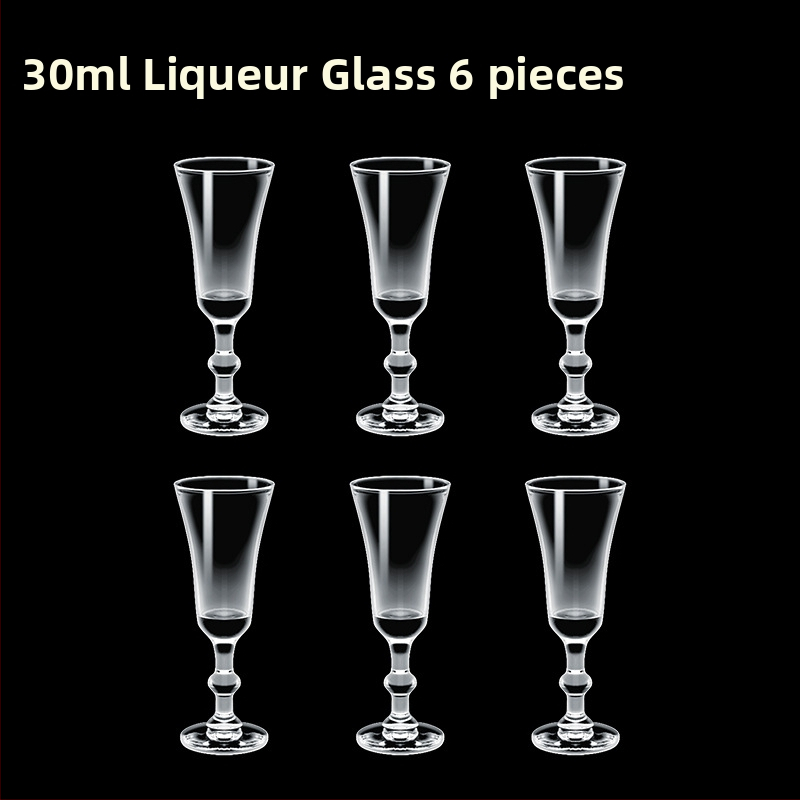 Alkoholinių gėrimų taurė, taurė, maža vyno taurė, spiritinis stiklas, aštuonkampis stiklas, kulkos formos taurė, vienos taurės didmeninė stiklinė taurė