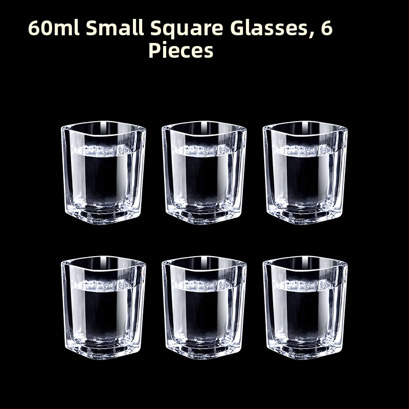 Alkoholinių gėrimų taurė, taurė, maža vyno taurė, spiritinis stiklas, aštuonkampis stiklas, kulkos formos taurė, vienos taurės didmeninė stiklinė taurė