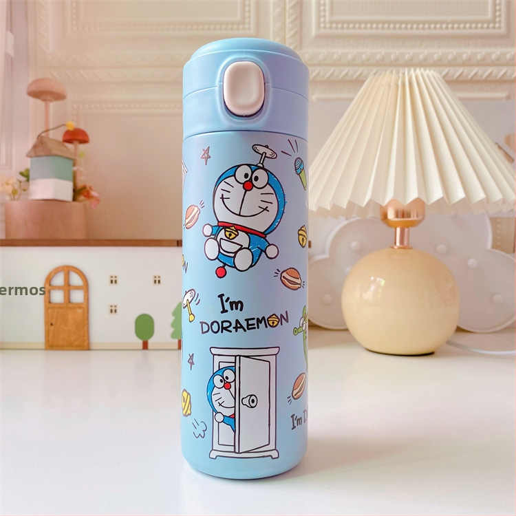 Merevebb bögre diák ivópohár egyenes pohár pattintós pohár rajzfilm aranyos kulomi rozsdamentes acél pohár