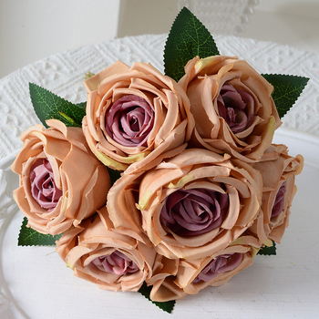 7 букета императорска роза наложница, букет от изкуствени цветя, домашна сватбена фотография, реквизит, декорация на аудитория, изкуствени цветя