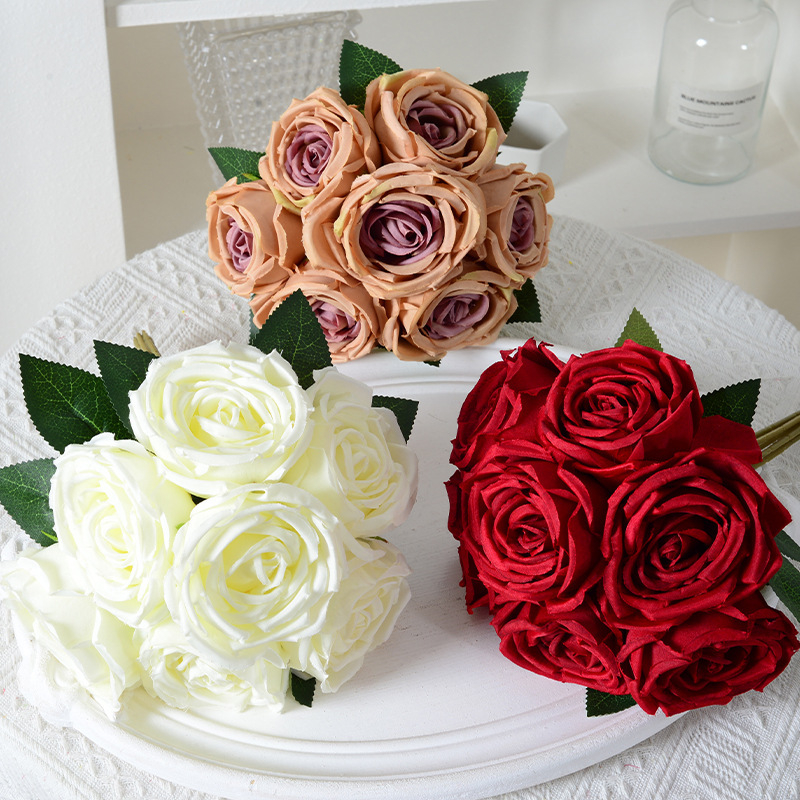 7 kimpu keiserlikke liignaise roose kunstlillede kimp kodu pulmafotograafia rekvisiidid auditooriumi kaunistused kunstlilled