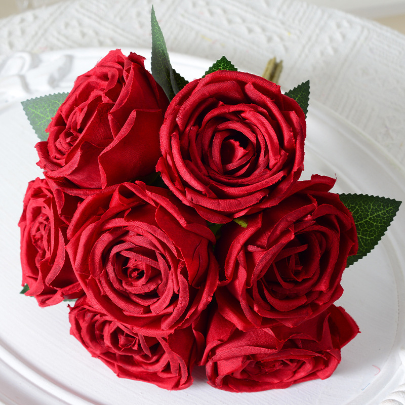 7 kimpu keiserlikke liignaise roose kunstlillede kimp kodu pulmafotograafia rekvisiidid auditooriumi kaunistused kunstlilled