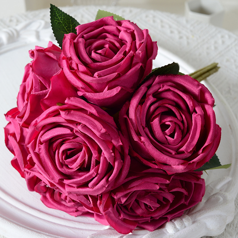 7 kimpu keiserlikke liignaise roose kunstlillede kimp kodu pulmafotograafia rekvisiidid auditooriumi kaunistused kunstlilled