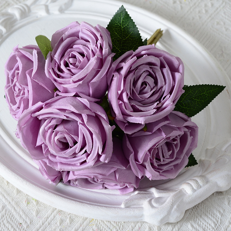 7 kimpu keiserlikke liignaise roose kunstlillede kimp kodu pulmafotograafia rekvisiidid auditooriumi kaunistused kunstlilled