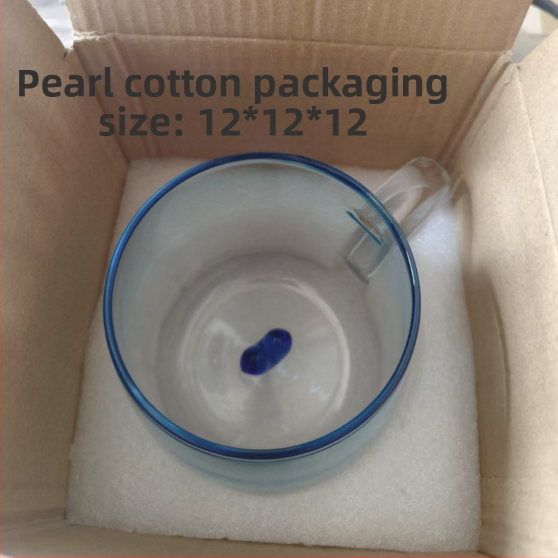 Tiesioginis gamyklinis trimatis širdies formos stiklo gradientinis vieno sluoksnio stiklas su pora puodelių sulčių pieno puodeliu