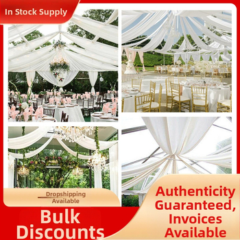 DHZ lakke kaunistatud pärlšifoonlooriga õues pulmastseenide paigutusega peokatusel lakkekardin iluloor