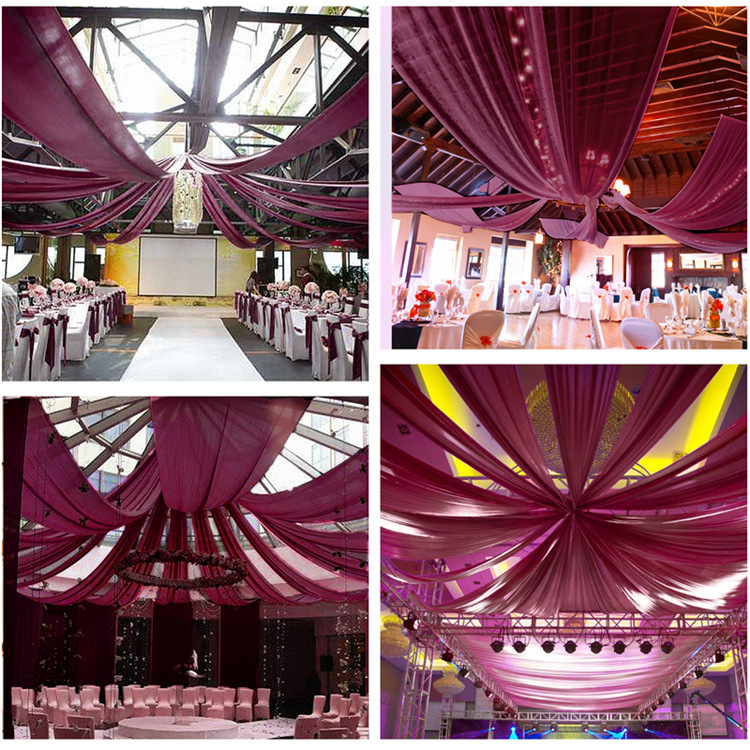 DHZ lakke kaunistatud pärlšifoonlooriga õues pulmastseenide paigutusega peokatusel lakkekardin iluloor