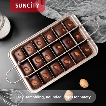 Διασυνοριακή πολυλειτουργική φόρμα κέικ brownie από ανθρακούχο χάλυβα αντικολλητική για DIY