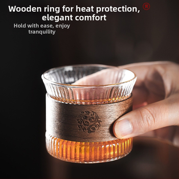 Karščiui atsparus stiklinis arbatos puodelis, mažas arbatos puodelis, kung fu arbatos rinkinys, arbatos plaktuko formos arbatos dubuo, skirtas naudoti namuose