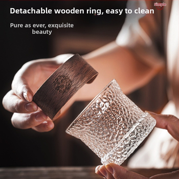 Karščiui atsparus stiklinis arbatos puodelis, mažas arbatos puodelis, kung fu arbatos rinkinys, arbatos plaktuko formos arbatos dubuo, skirtas naudoti namuose