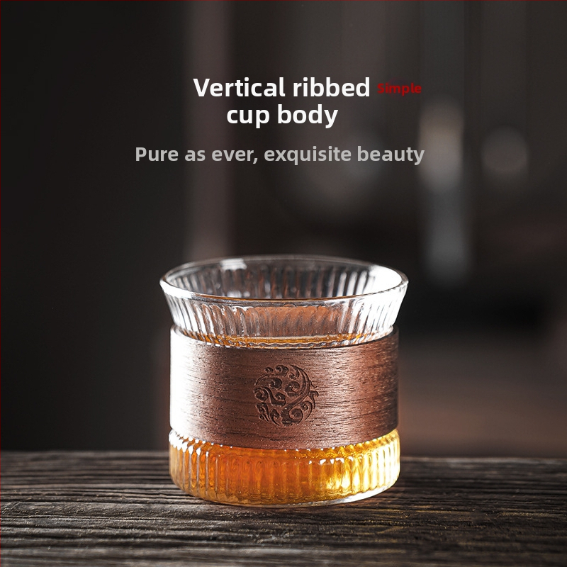 Karščiui atsparus stiklinis arbatos puodelis, mažas arbatos puodelis, kung fu arbatos rinkinys, arbatos plaktuko formos arbatos dubuo, skirtas naudoti namuose