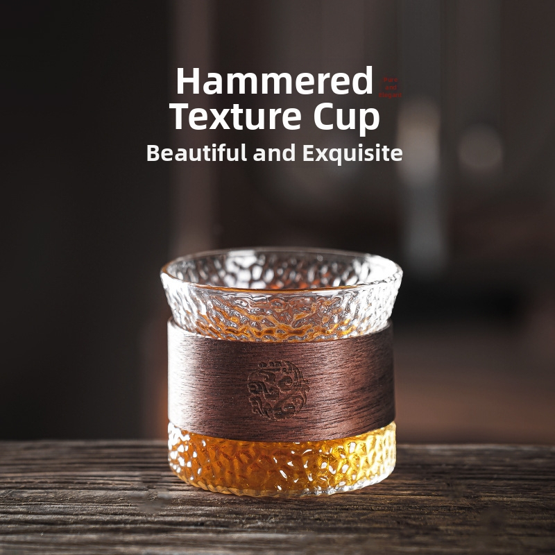 Karščiui atsparus stiklinis arbatos puodelis, mažas arbatos puodelis, kung fu arbatos rinkinys, arbatos plaktuko formos arbatos dubuo, skirtas naudoti namuose