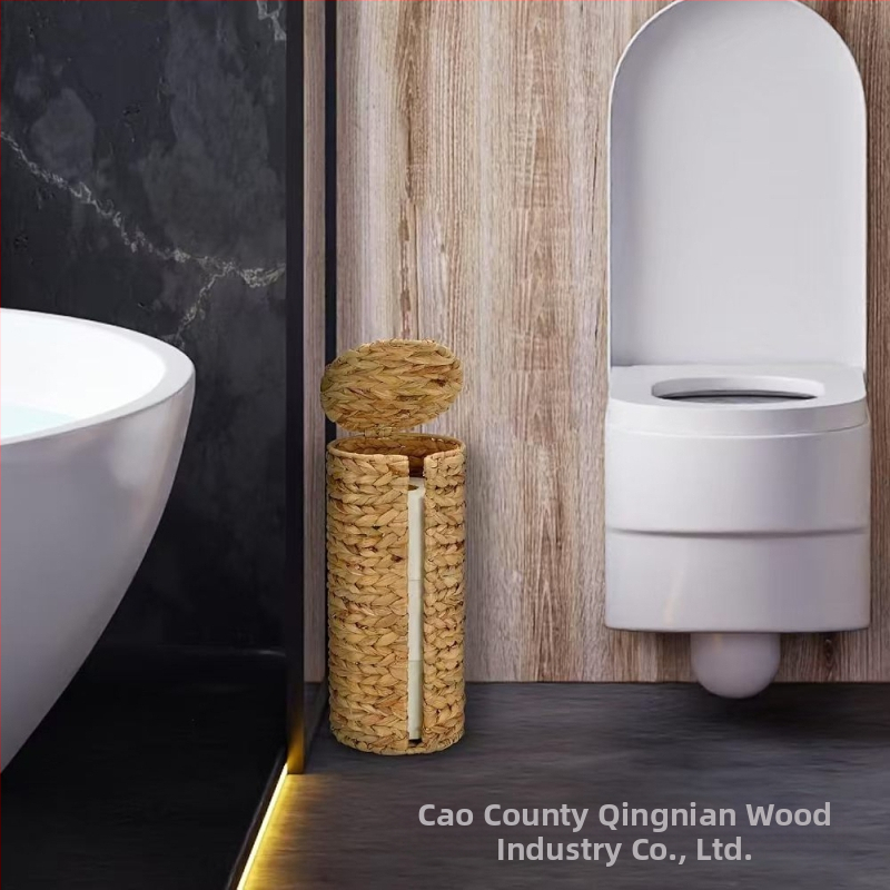 Трансгранична вертикална поставка за чаши от воден зюмбюл, ръчно изработена, наподобяваща ратан, поставка за чаши за еднократна употреба