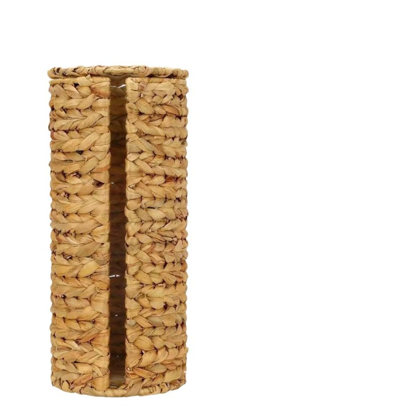 Piiriülene vesihüatsindist õlgedest valmistatud vertikaalne käsitsi valmistatud rotangist sarnane topsihoidja, ühekordne topsihoidja