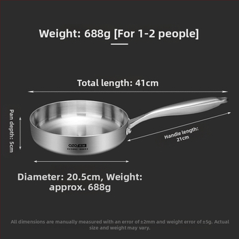 18-10 roostevabast terasest väike praepann, uhke omletipann, induktsioonpliit, gaasipliit, mida saab kasutada praekotiga