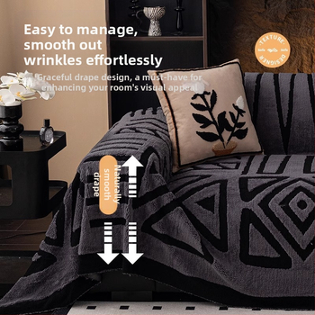 Плюшена кърпа за диван с права линия за есен и зима, цяла, с пълно покритие, 2024, нова, лека, луксозна, висок клас, дебела покривка