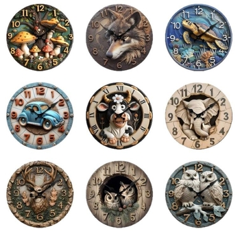 Uus piiriülene ja kuum müügilolev pseudostereoefektiga kell, päris koomiksistiilis kell, loomakell