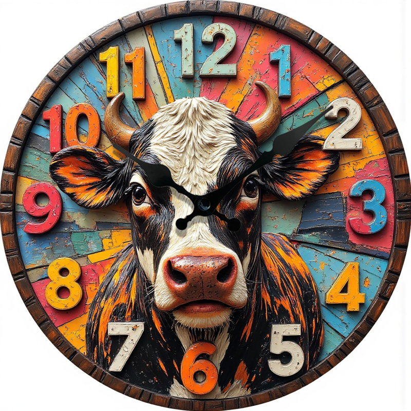 Uus piiriülene ja kuum müügilolev pseudostereoefektiga kell, päris koomiksistiilis kell, loomakell