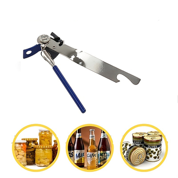 Ανοιχτήρι κονσερβών μονής λαβής από ανοξείδωτο ατσάλι με ανοιχτό καπάκι, ανοιχτήρι μπουκαλιών για οικιακή χρήση, εργαλείο κουζίνας που εξοικονομεί εργασία