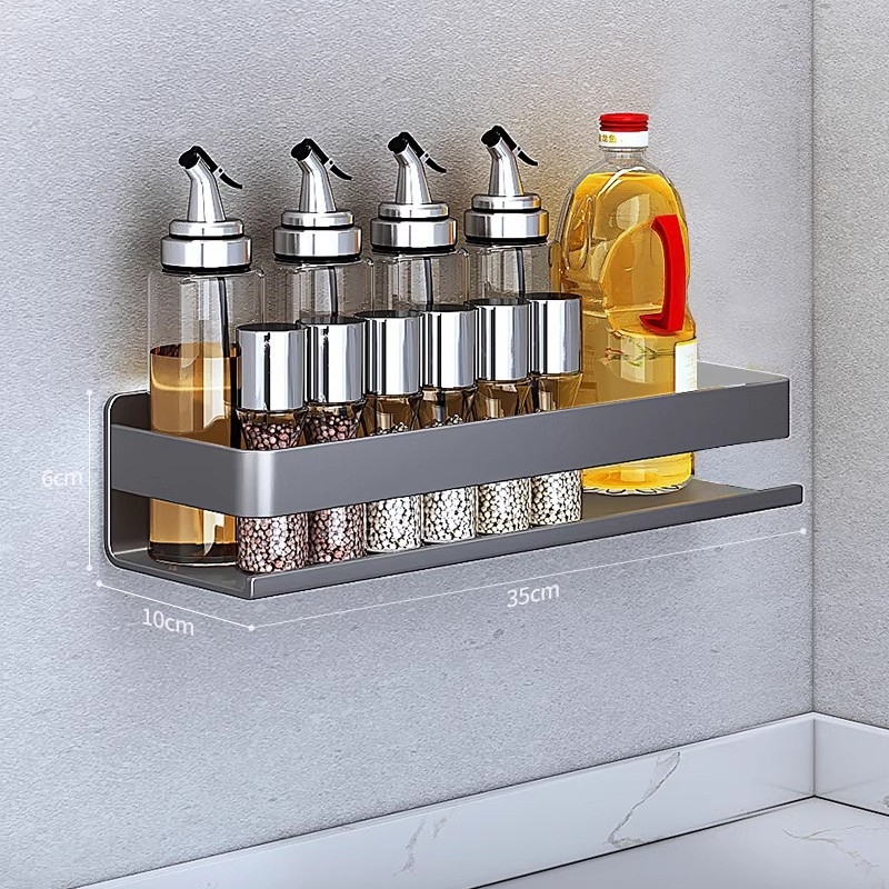 Ράφι αποθήκευσης κουτιού καρυκευμάτων κουζίνας, μη διάτρητο τοίχου, πολυλειτουργικό βάζο καρυκευμάτων, μπουκάλι, συνδυασμός καρυκευμάτων, ράφι αποθήκευσης