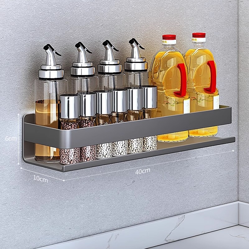 Ράφι αποθήκευσης κουτιού καρυκευμάτων κουζίνας, μη διάτρητο τοίχου, πολυλειτουργικό βάζο καρυκευμάτων, μπουκάλι, συνδυασμός καρυκευμάτων, ράφι αποθήκευσης