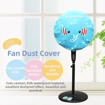 Armas koomiksikujuline ventilaatorikate elektrilise ventilaatori tolmukindel kaitsekate kõikehõlmav 50 cm ümmargune kaitsekate hoiustamise põlvkonna juustele