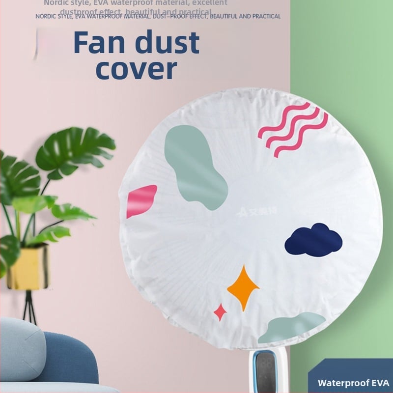 Jauks multfilmas ventilatora pārsegs elektriskā ventilatora putekļu necaurlaidīgam aizsargapvalkam, kas iekļauts komplektā, 50 cm apaļš aizsargapvalks matu uzglabāšanai