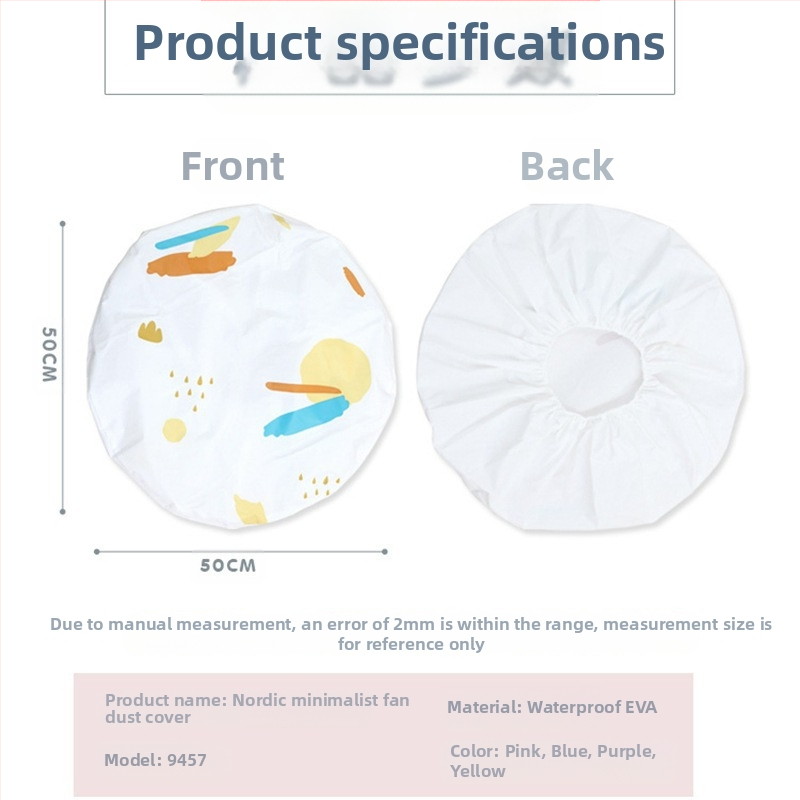 Armas koomiksikujuline ventilaatorikate elektrilise ventilaatori tolmukindel kaitsekate kõikehõlmav 50 cm ümmargune kaitsekate hoiustamise põlvkonna juustele