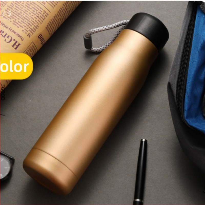 Határokon átnyúló amerikai stílusú kis szájú rozsdamentes acél termosz pohár hevederes pohár matt kültéri sport lovag pohár ajándék reklám pohár