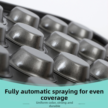 Mittenakkuva 24 tassi süsinikterasest küpsetuspann hall must mini muffinikoogivorm küpsetamisvahendid pudingikoogivorm