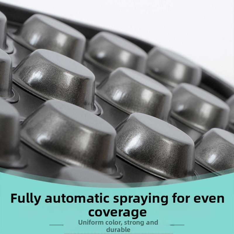 Незалепваща тава за печене от въглеродна стомана с 24 чаши, сива, черна, мини форма за мъфини, инструменти за печене, форма за пудинг