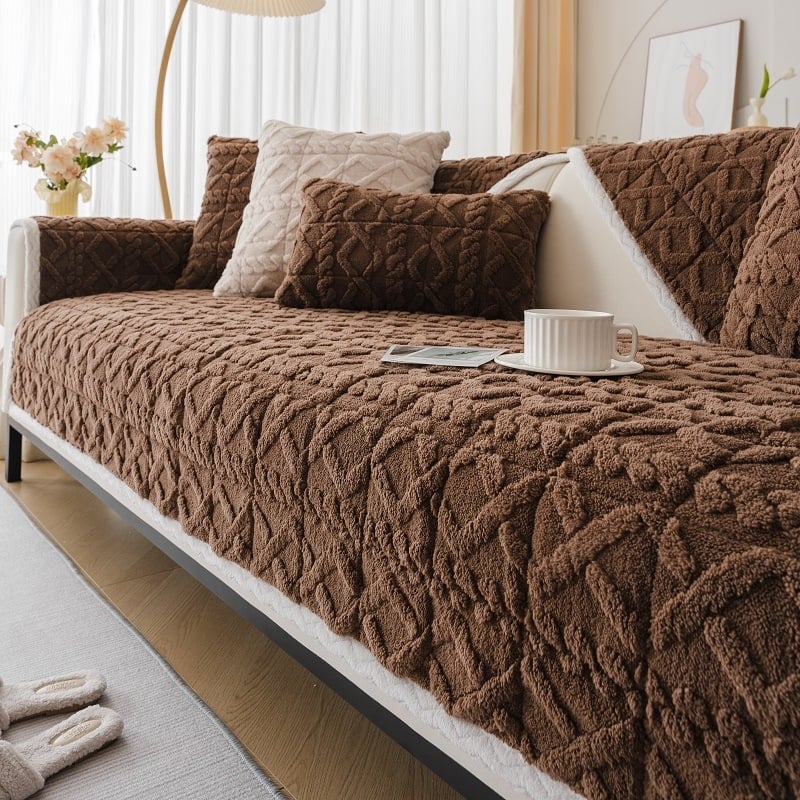 Μαξιλάρι καναπέ Comfort Cotton 2024, βελούδο από παχύ βαμβάκι, αντιολισθητικό κάλυμμα καναπέ για φθινόπωρο και χειμώνα, πετσέτα καναπέ πλήρους κάλυψης, μοντέρνο στυλ