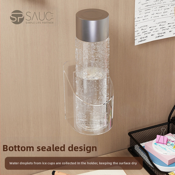 Multifunkcionális pohártároló doboz otthoni TV légkondicionáló távirányító fali polc lyukmentes akasztó konzol