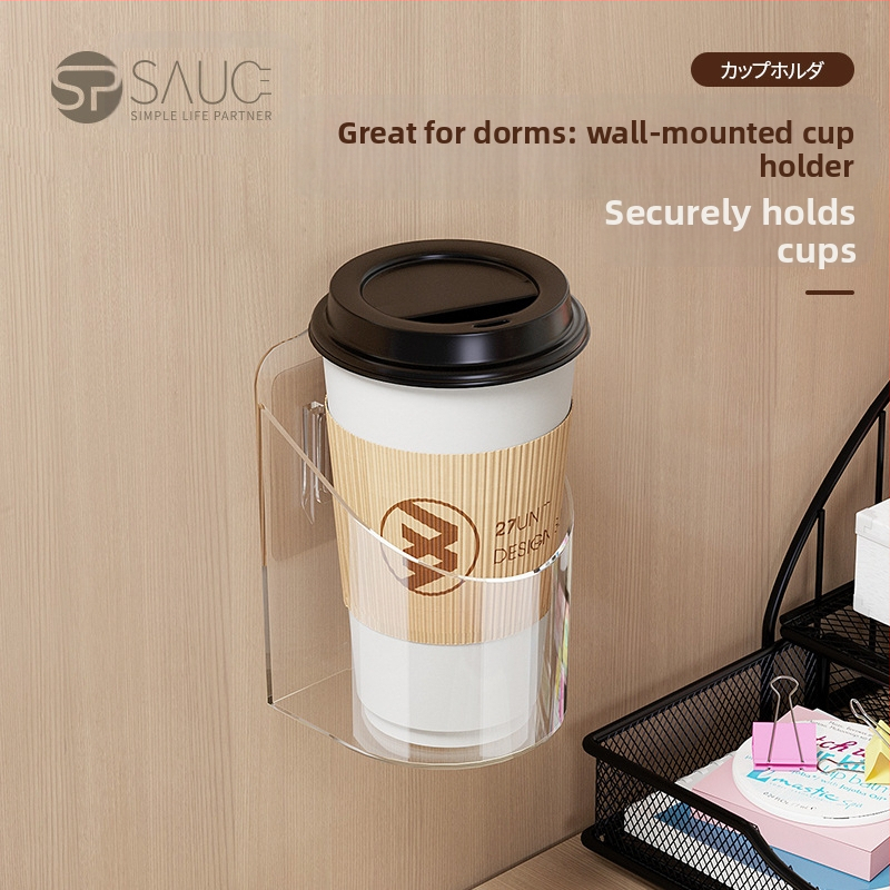 Multifunkcionális pohártároló doboz otthoni TV légkondicionáló távirányító fali polc lyukmentes akasztó konzol