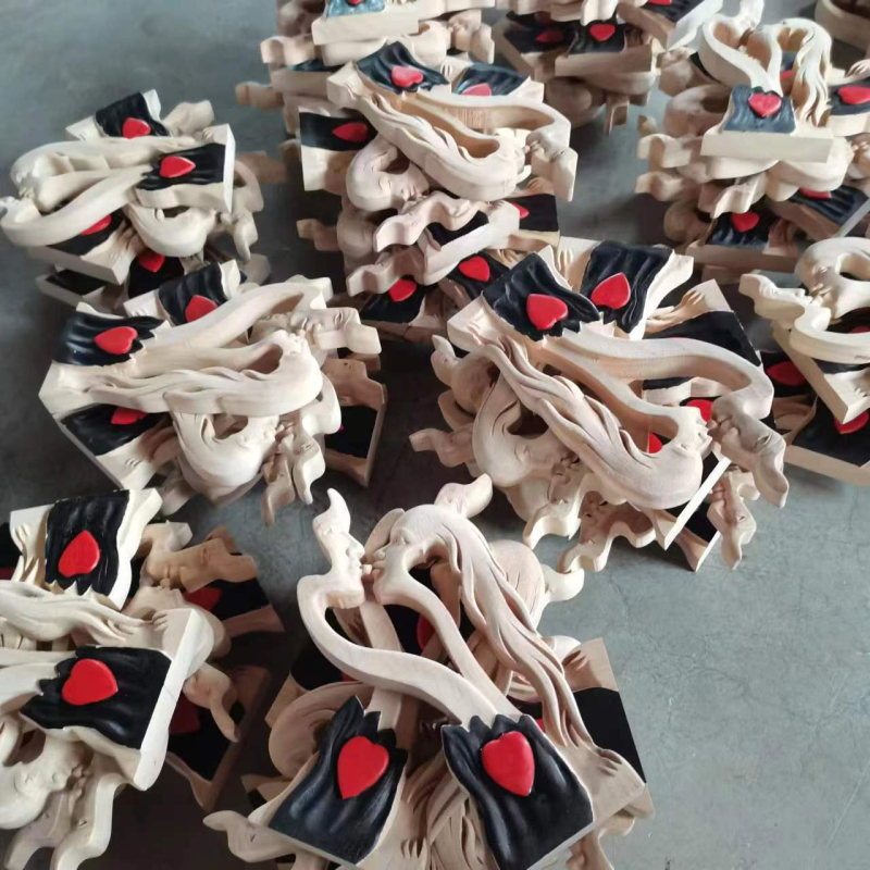 Αιώνια Αγάπη Αιώνια Αγάπη Ζευγάρι Ξύλινο Άγαλμα Ξύλινο Φιλί Εραστή Χειροτεχνίες Στολίδια