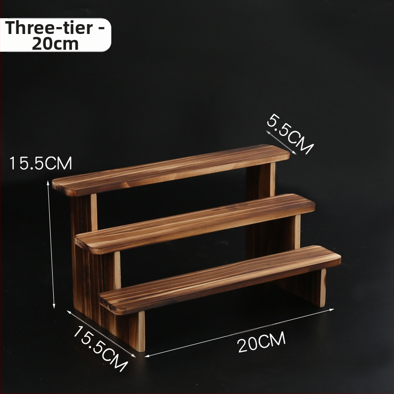 NM397 Raft de afișare din lemn masiv, suport de depozitare, suport de birou, la modă, de mână, cutie specială pentru jaluzele, raft pentru scară cu plante verzi cărnoase