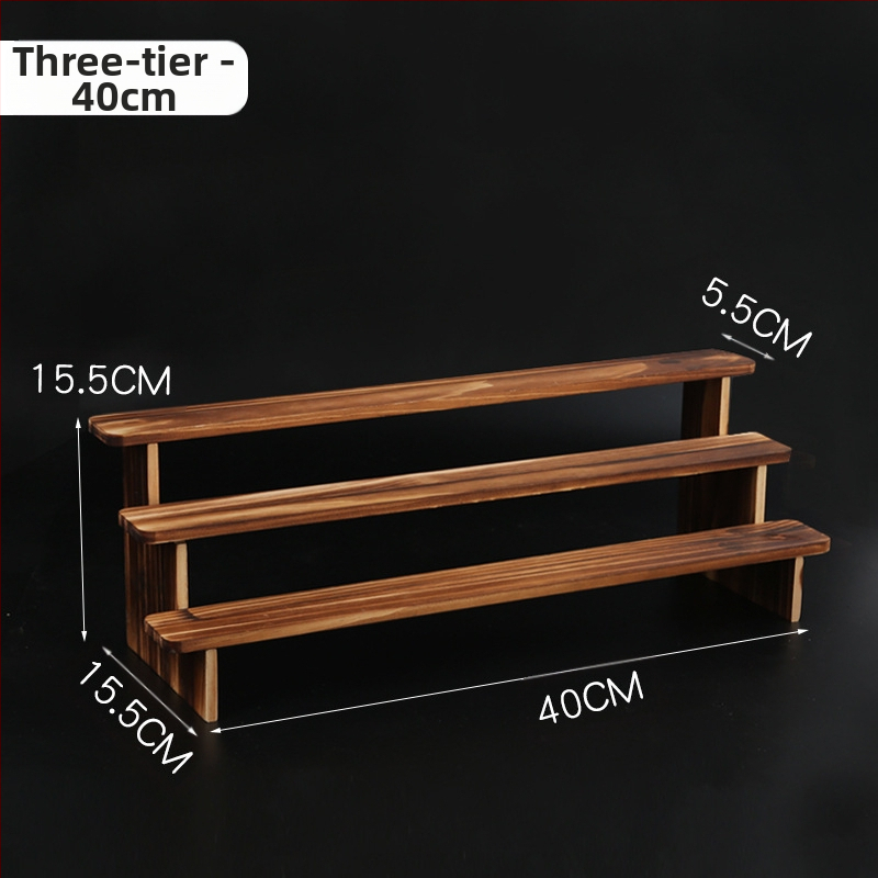 NM397 Raft de afișare din lemn masiv, suport de depozitare, suport de birou, la modă, de mână, cutie specială pentru jaluzele, raft pentru scară cu plante verzi cărnoase