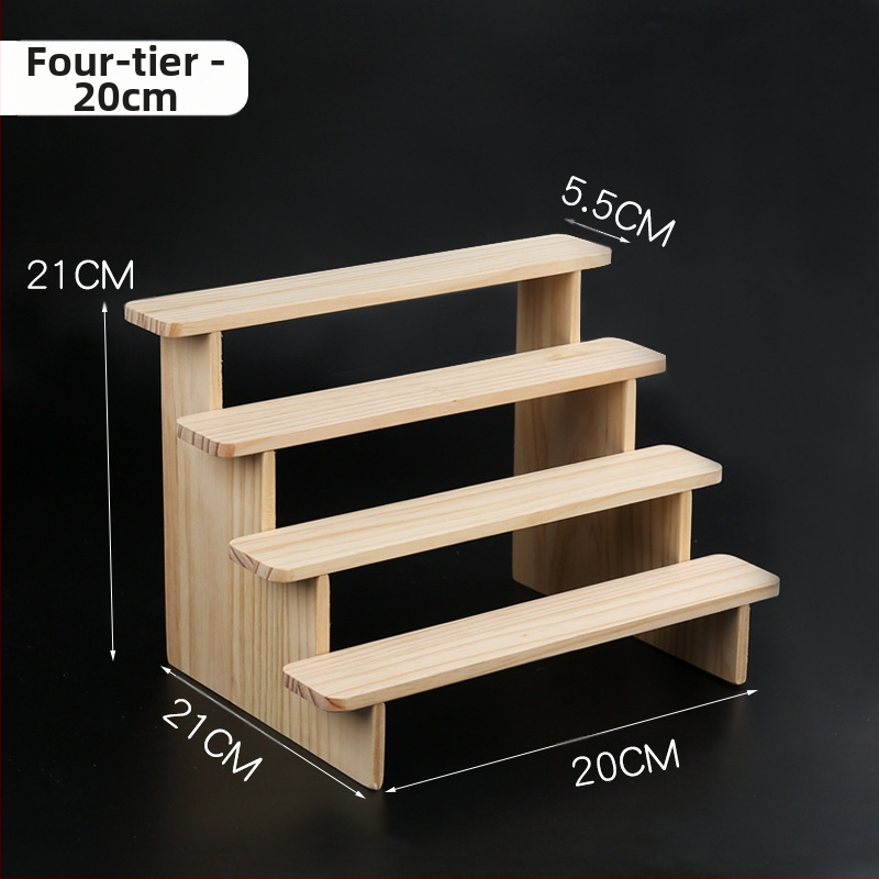 NM397 Raft de afișare din lemn masiv, suport de depozitare, suport de birou, la modă, de mână, cutie specială pentru jaluzele, raft pentru scară cu plante verzi cărnoase