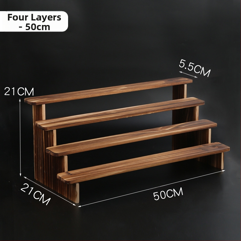 NM397 Raft de afișare din lemn masiv, suport de depozitare, suport de birou, la modă, de mână, cutie specială pentru jaluzele, raft pentru scară cu plante verzi cărnoase