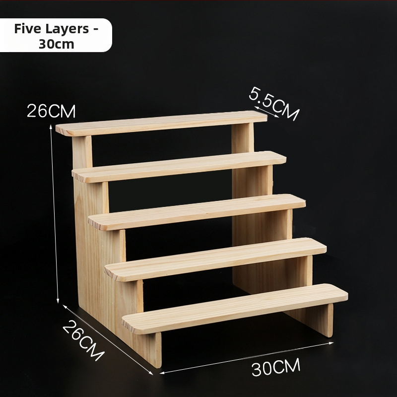 NM397 Raft de afișare din lemn masiv, suport de depozitare, suport de birou, la modă, de mână, cutie specială pentru jaluzele, raft pentru scară cu plante verzi cărnoase