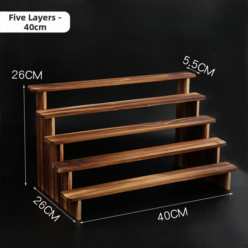 NM397 Raft de afișare din lemn masiv, suport de depozitare, suport de birou, la modă, de mână, cutie specială pentru jaluzele, raft pentru scară cu plante verzi cărnoase