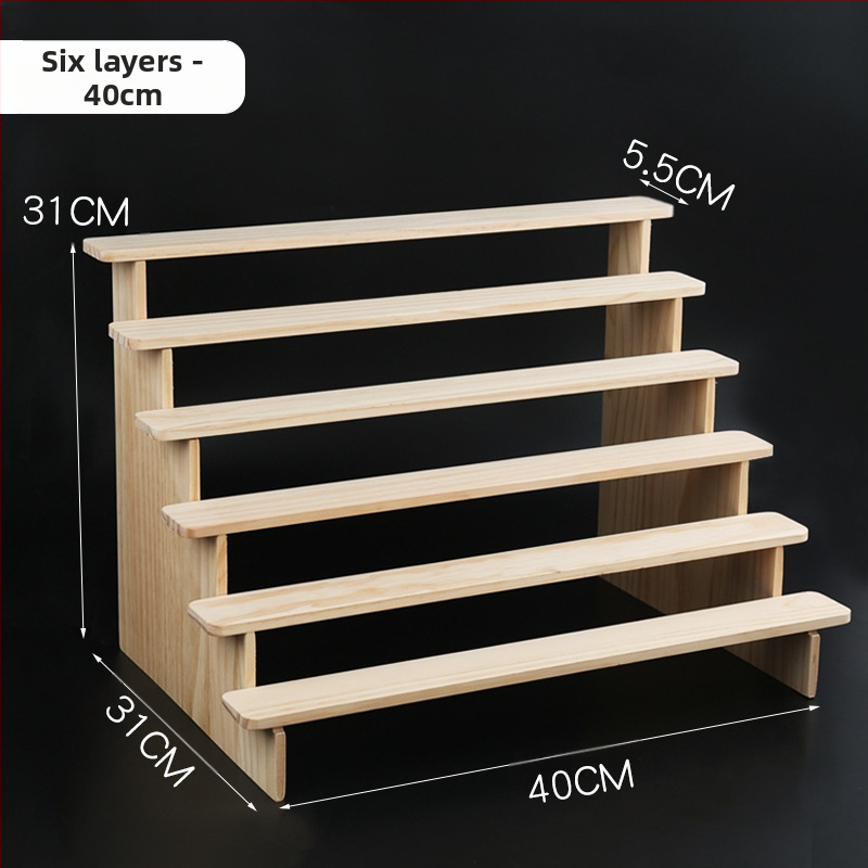 NM397 Raft de afișare din lemn masiv, suport de depozitare, suport de birou, la modă, de mână, cutie specială pentru jaluzele, raft pentru scară cu plante verzi cărnoase