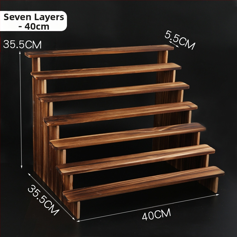 NM397 Raft de afișare din lemn masiv, suport de depozitare, suport de birou, la modă, de mână, cutie specială pentru jaluzele, raft pentru scară cu plante verzi cărnoase