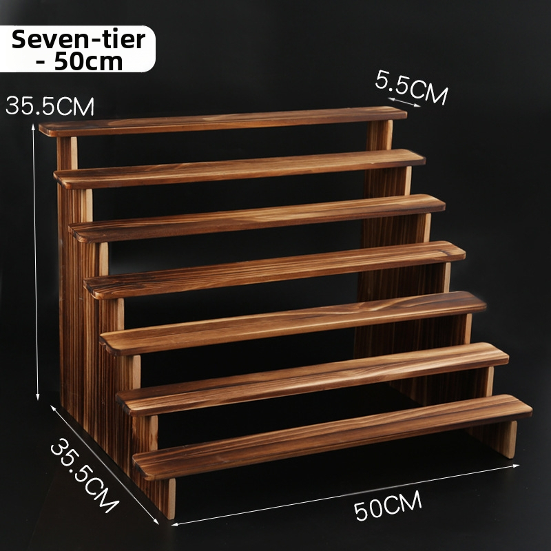 NM397 Raft de afișare din lemn masiv, suport de depozitare, suport de birou, la modă, de mână, cutie specială pentru jaluzele, raft pentru scară cu plante verzi cărnoase