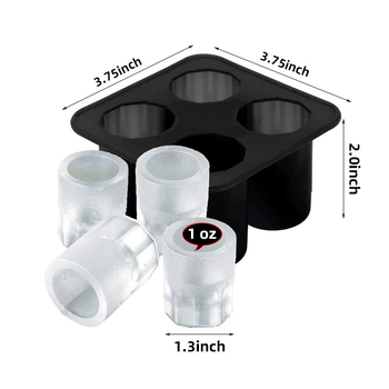 4 συνεχόμενα καλούπια σιλικόνης για παγάκια, παγάκι, μους κεριού, κέικ, κυλινδρικό καλούπι Stanley Ice Cover