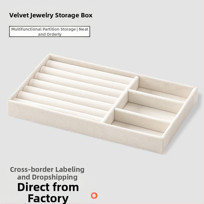 Határokon átnyúló fiókos flanel tálca ékszerdoboz kis méretű ékszer fülbevalók fülbevalók gyűrű fülbevalók nyaklánc tárolódoboz