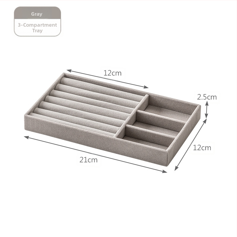Határokon átnyúló fiókos flanel tálca ékszerdoboz kis méretű ékszer fülbevalók fülbevalók gyűrű fülbevalók nyaklánc tárolódoboz