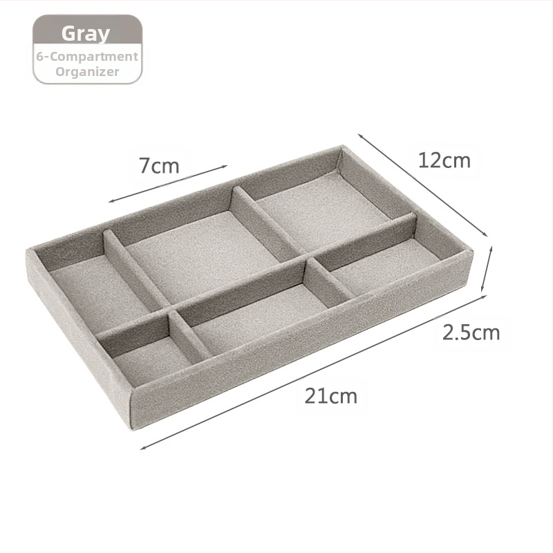 Határokon átnyúló fiókos flanel tálca ékszerdoboz kis méretű ékszer fülbevalók fülbevalók gyűrű fülbevalók nyaklánc tárolódoboz