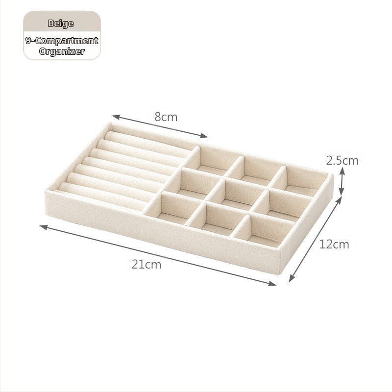 Határokon átnyúló fiókos flanel tálca ékszerdoboz kis méretű ékszer fülbevalók fülbevalók gyűrű fülbevalók nyaklánc tárolódoboz